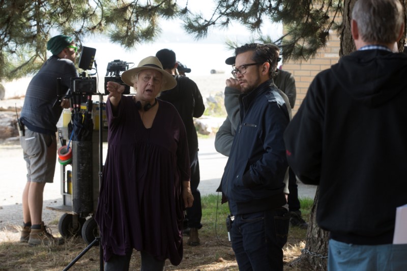 the-romeo-section-l-r-director-anne-wheeler-talks-with-director-of-photography-brendan-uegama_photo-by-jeff-weddell