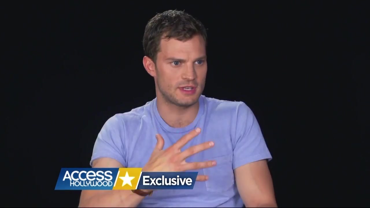 Jamie Dornan & Cast - Fifty Shades Darker BTS with Access Hollywood 076