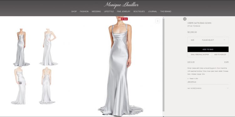 Fifty shades of grey hotsell wedding dress