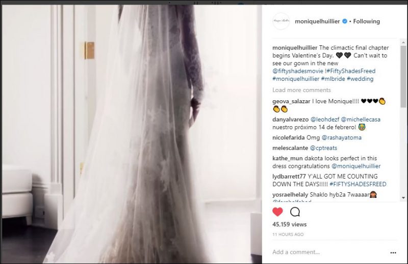 Fifty shades freed hot sale wedding dress for sale