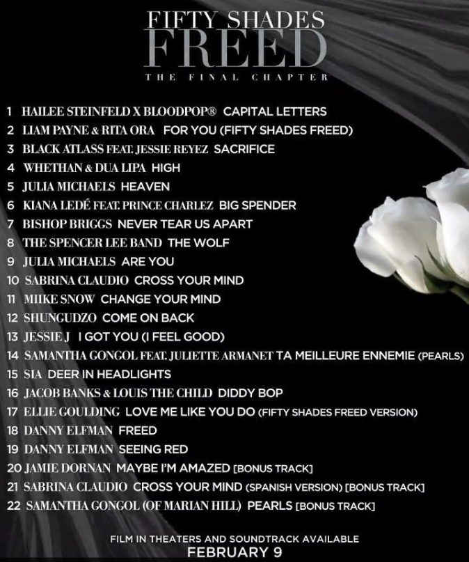 50 shades of freed soundtrack